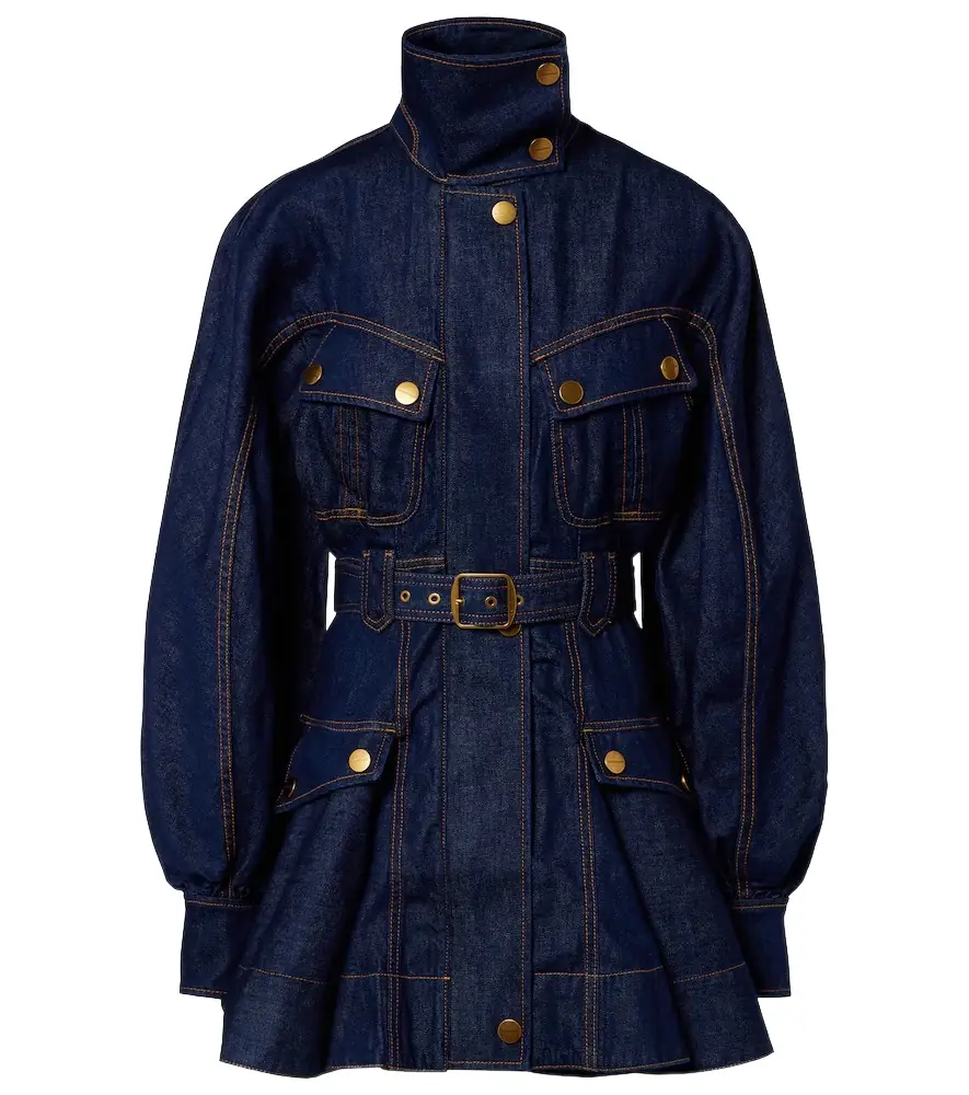 Zimmermann Luna belted denim minidress