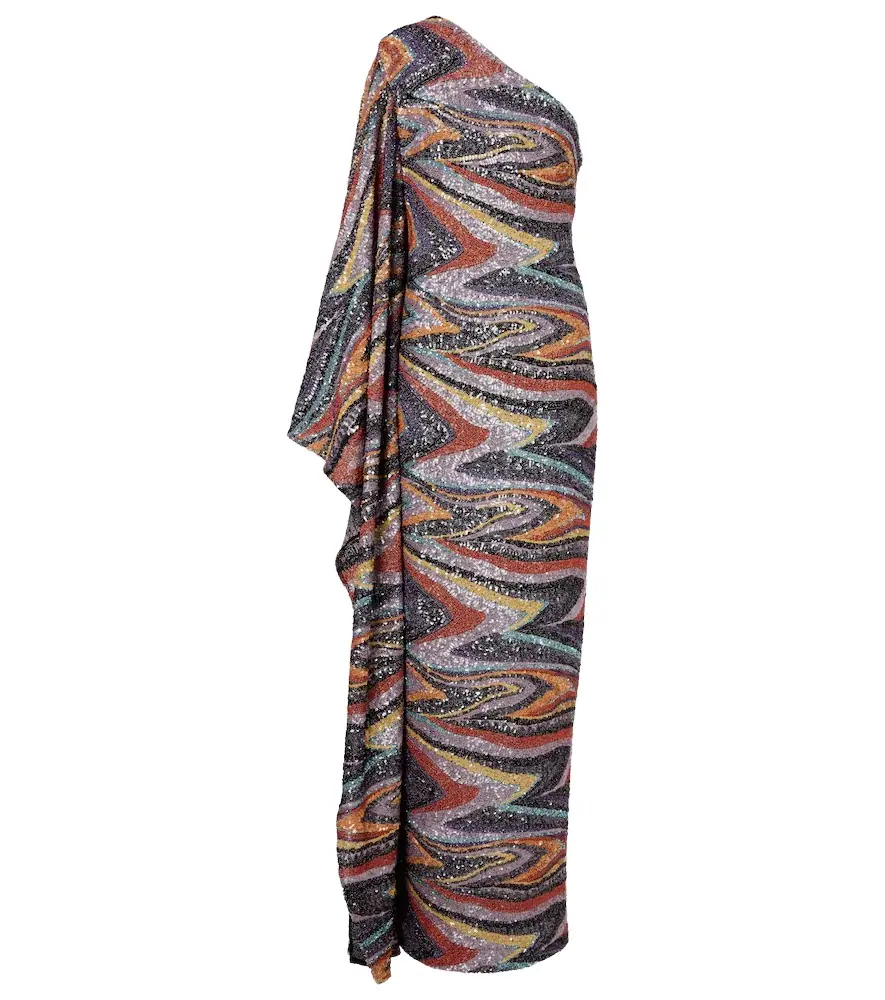Taller Marmo Jasmine sequined draped gown