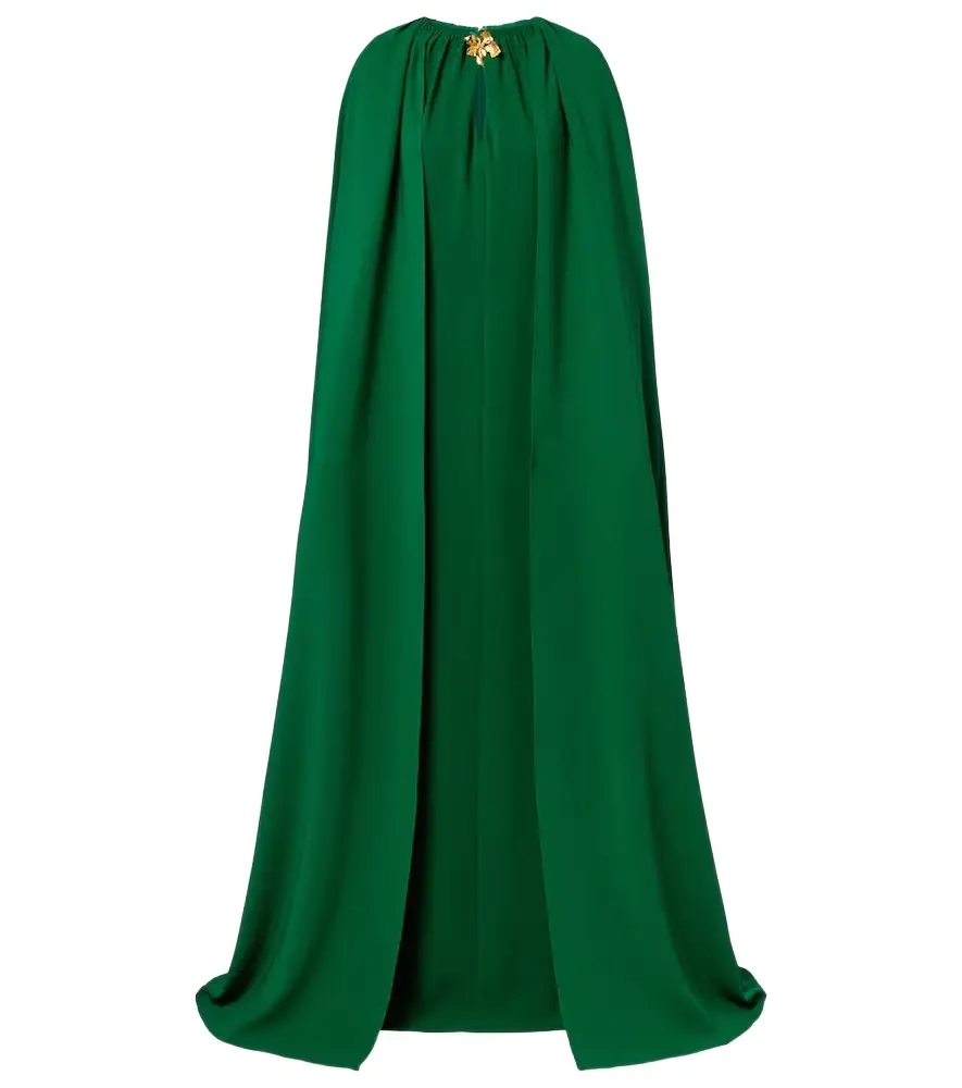 Oscar de la Renta Cyclamen silk-blend georgette kaftan
