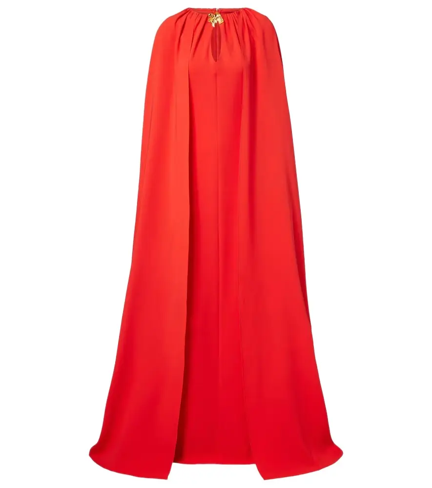 Oscar de la Renta Cyclamen silk-blend georgette kaftan