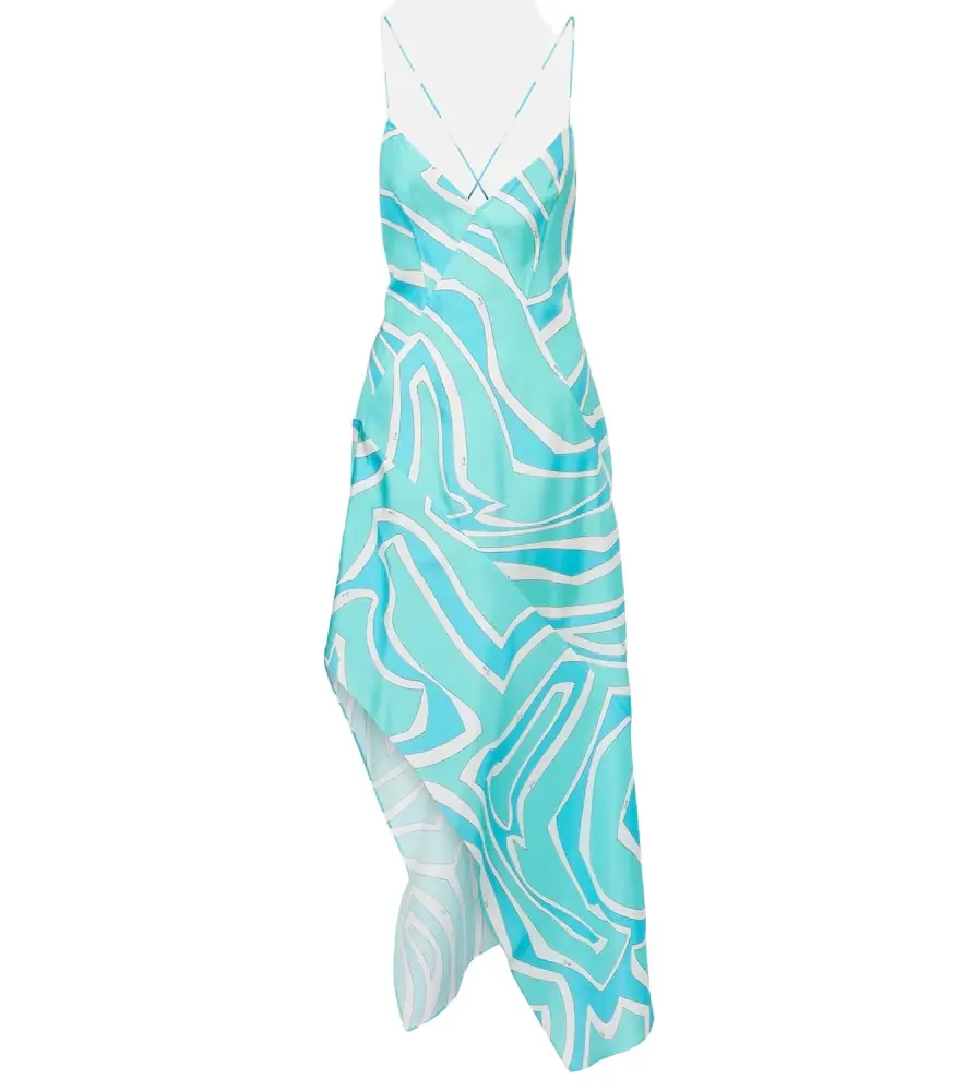 Pucci Labirinto silk twill midi dress
