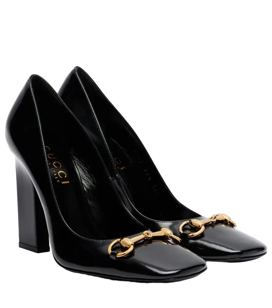 Gucci Signora Horsebit 110 patent leather pumps
