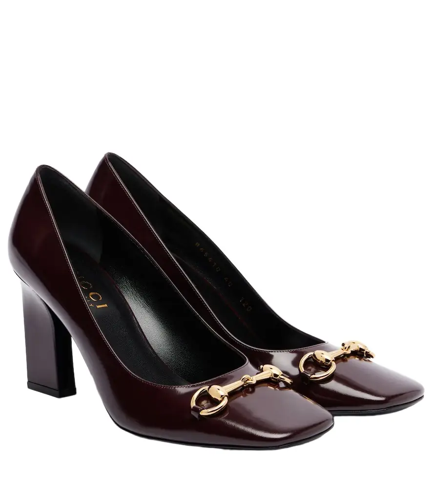 Gucci Signora 85 Horsebit leather pumps