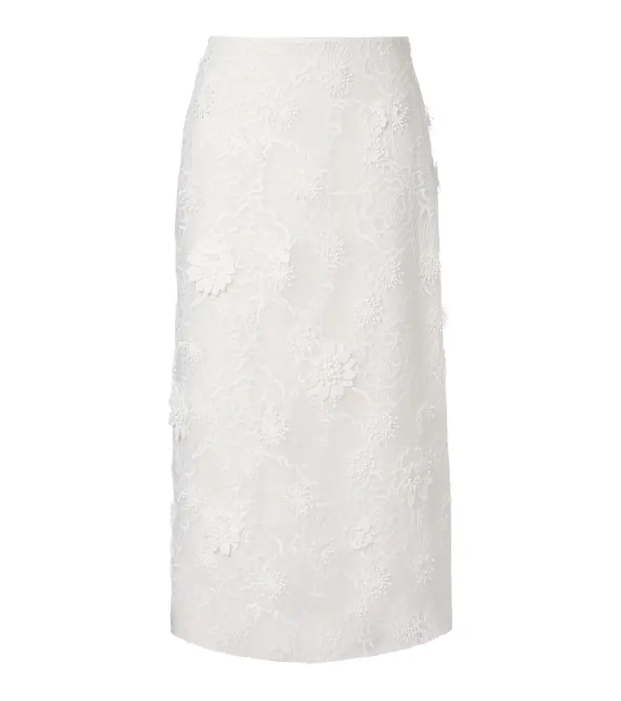 Dorothee Schumacher Sheer Meadow floral organza midi skirt