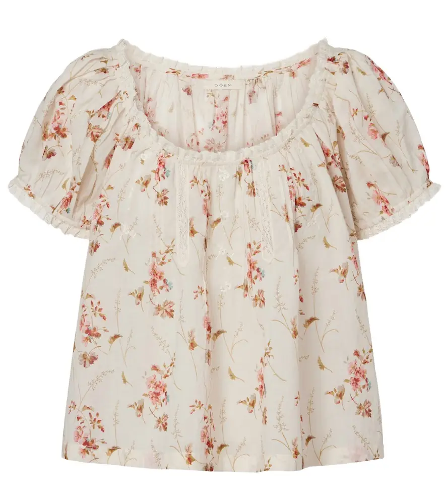 Doen Dôen Frederica floral cotton top
