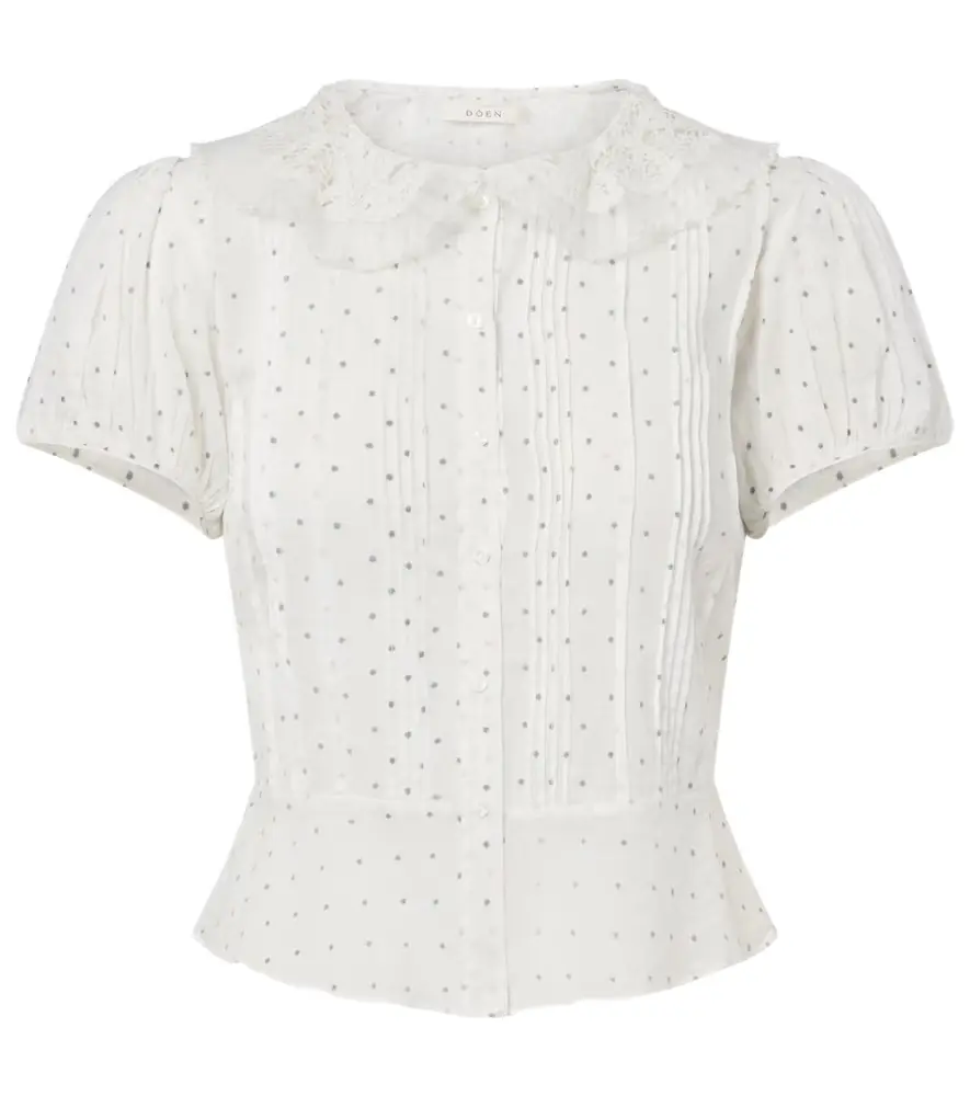Doen Dôen Oleta polka-dot cotton top