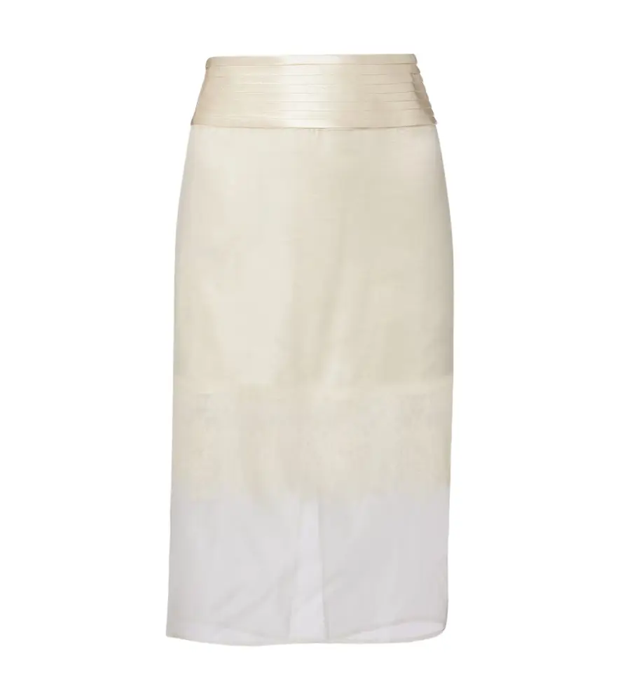 Xu Zhi Lace-trimmed midi skirt