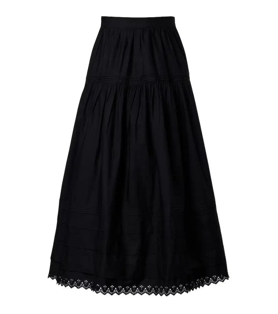 Doen Dôen Sebastiane cotton poplin midi skirt