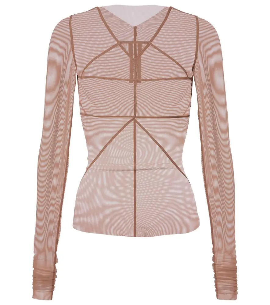 Rick Owens Temple sheer tulle top