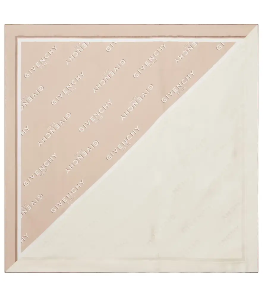 Givenchy Logo silk twill scarf