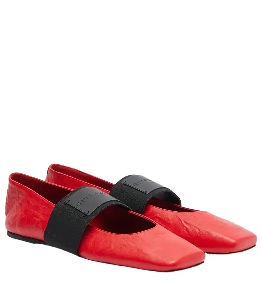 Givenchy Sliced Square leather ballet flats