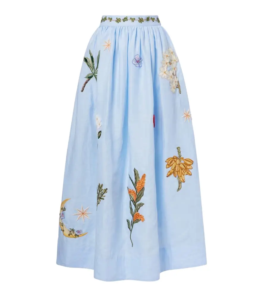 Agua by Agua Bendita x Andrea Wild Tangelo linen maxi skirt
