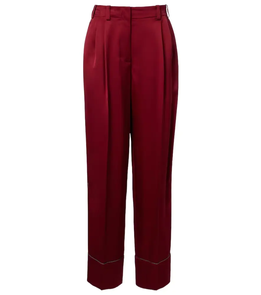 Givenchy Silk satin wide-leg pants