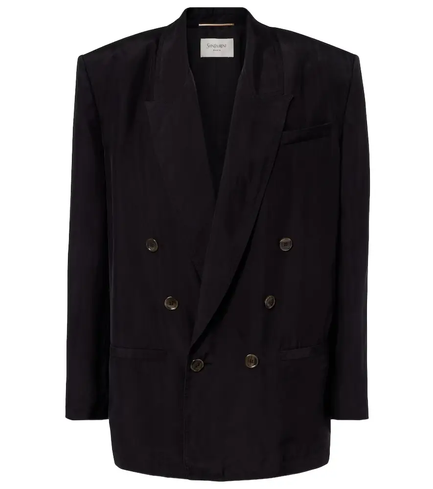 Saint Laurent Double-breasted silk blazer