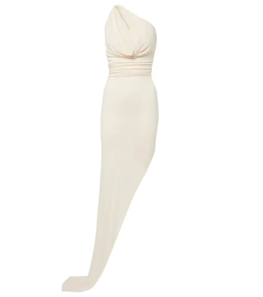 Rick Owens Aaliyah asymmetric draped gown