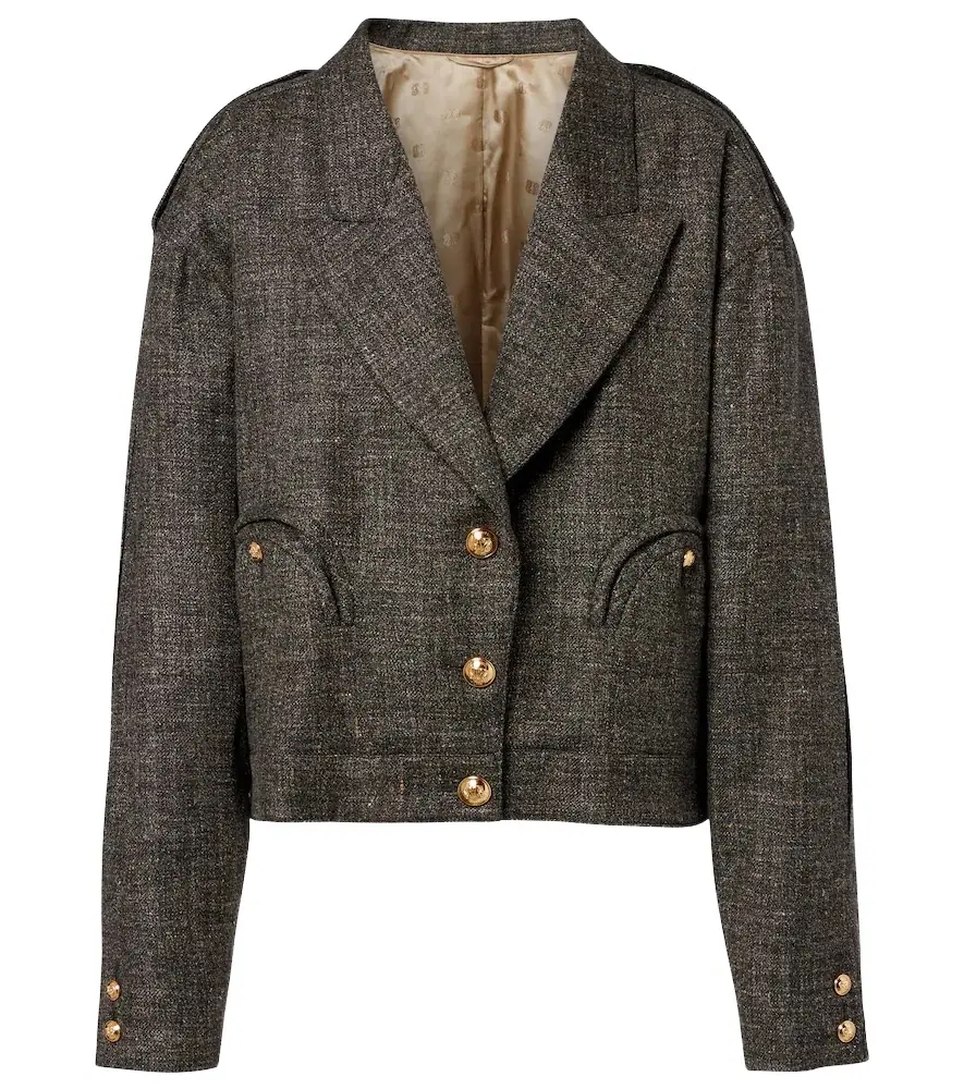 Blaze Milano Blazé Milano Gloriana Charlotte wool and linen-blend tweed jacket