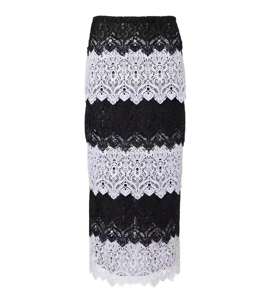 Carolina Herrera Lace midi skirt