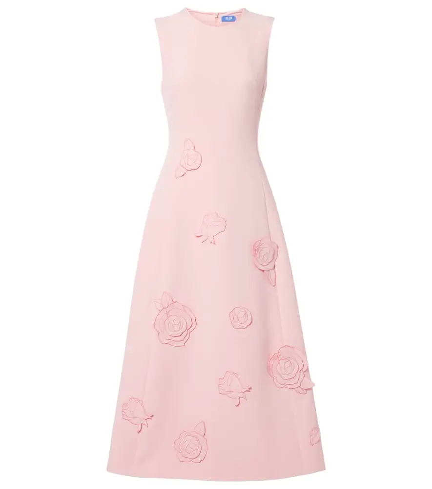 Leo Lin Cleo floral-appliqué cocktail dress