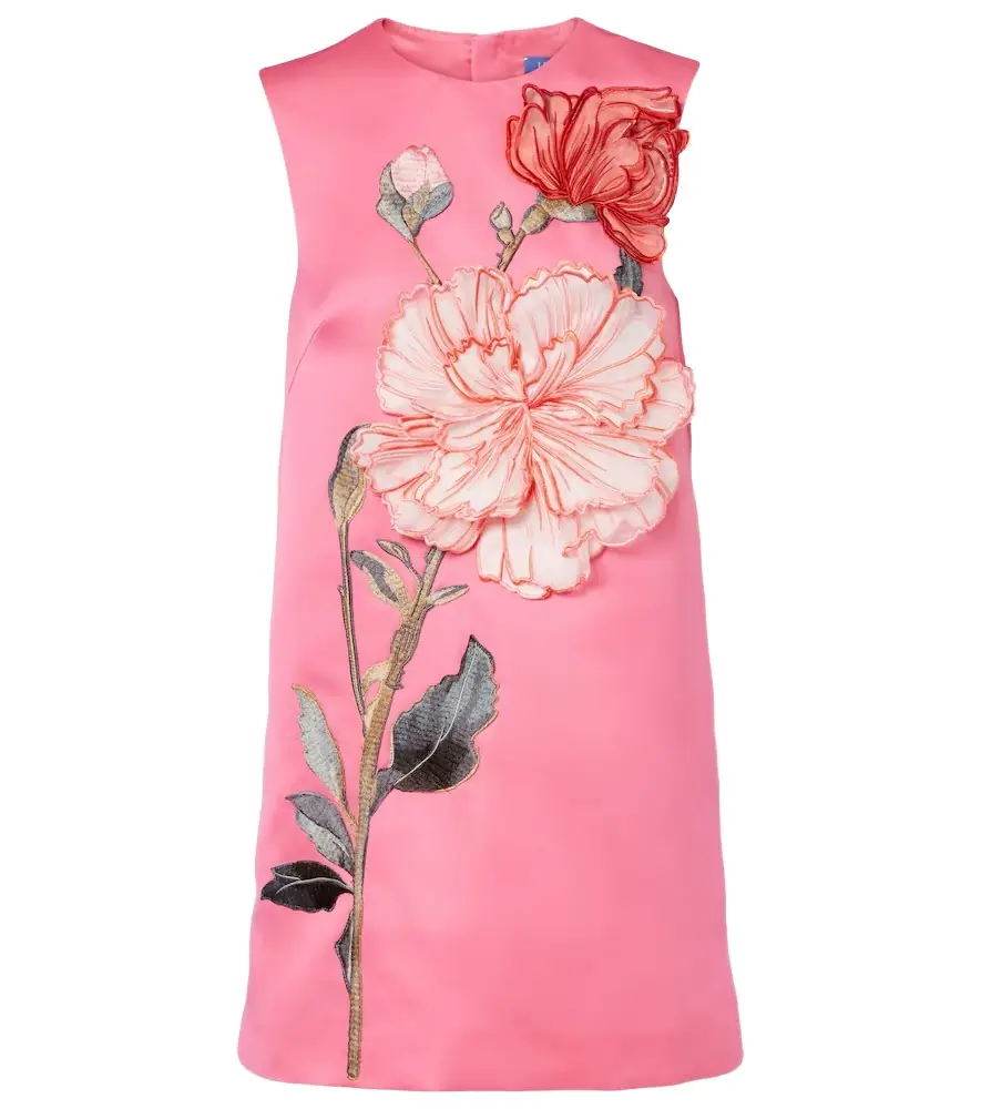 Leo Lin Yvonne embroidered minidress