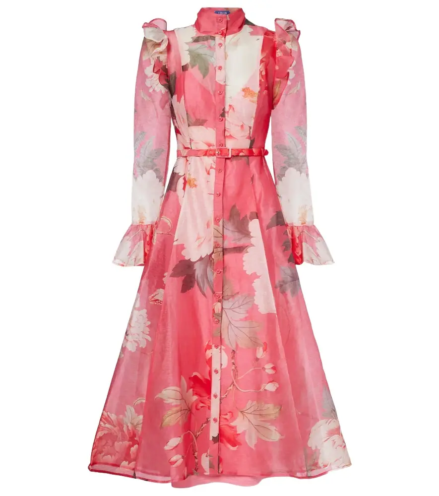 Leo Lin Katrina floral midi dress