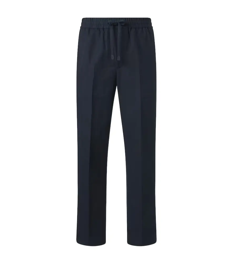 Brioni Asolo linen and cotton straight pants