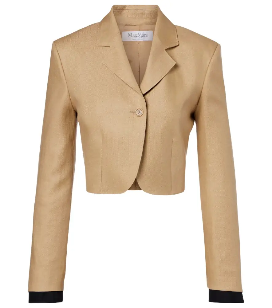 Max Mara Buono cropped linen blazer