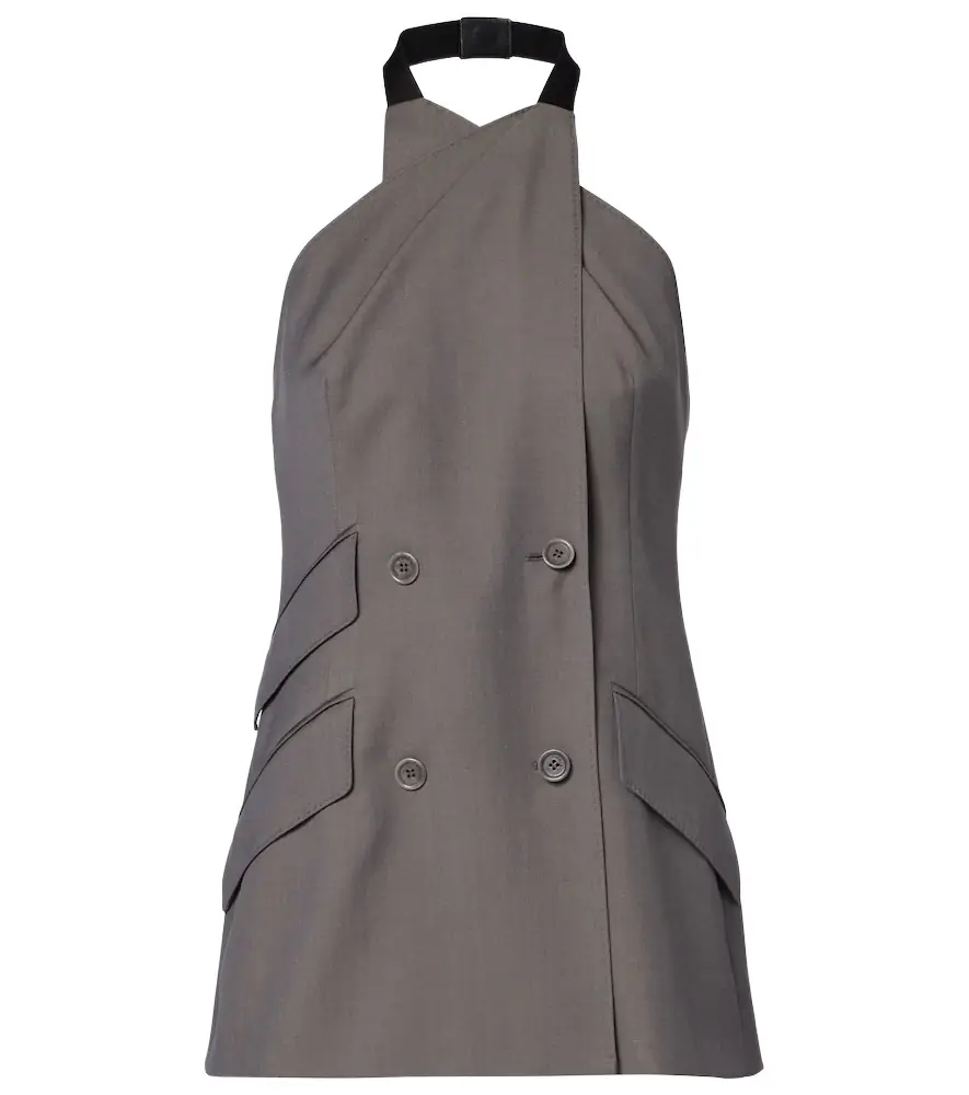 Max Mara Cali halterneck virgin wool vest