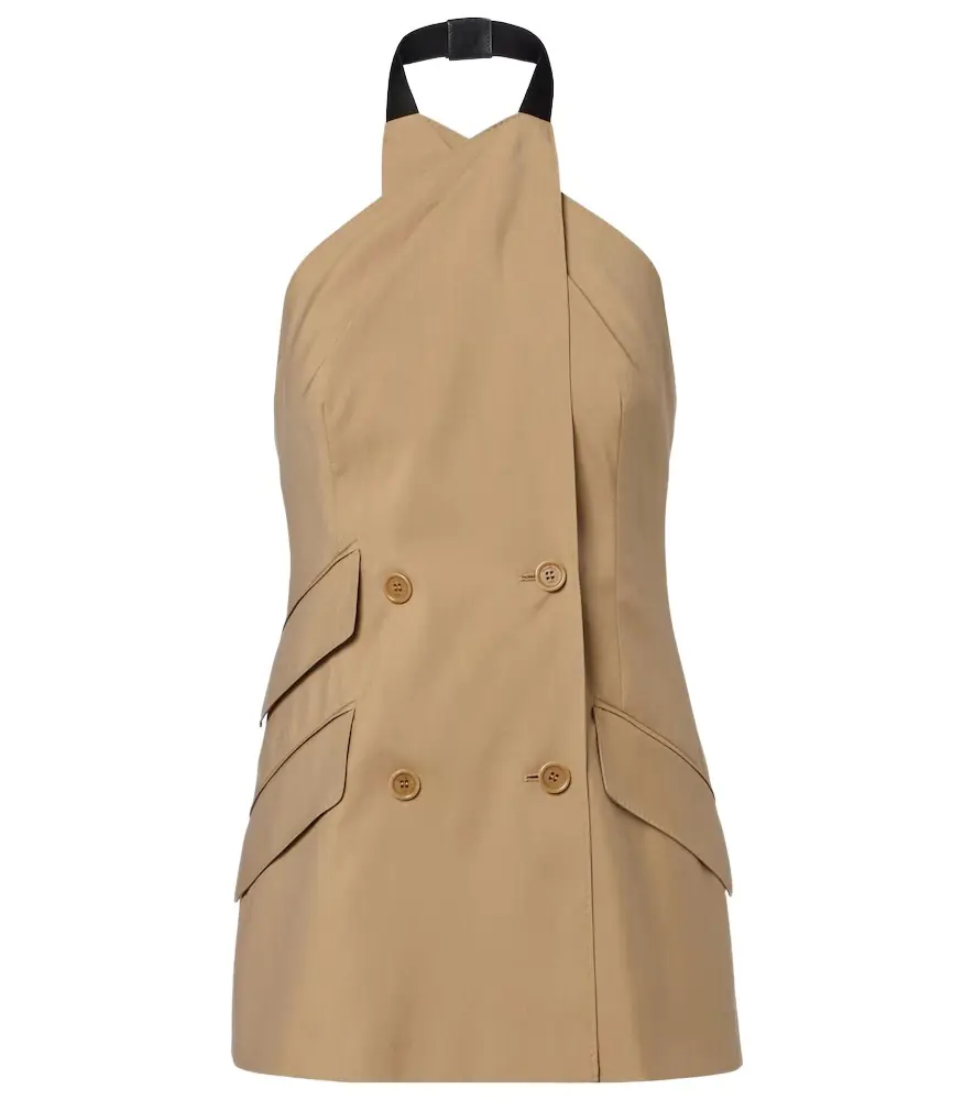 Max Mara Nuraghe halterneck wool and silk vest