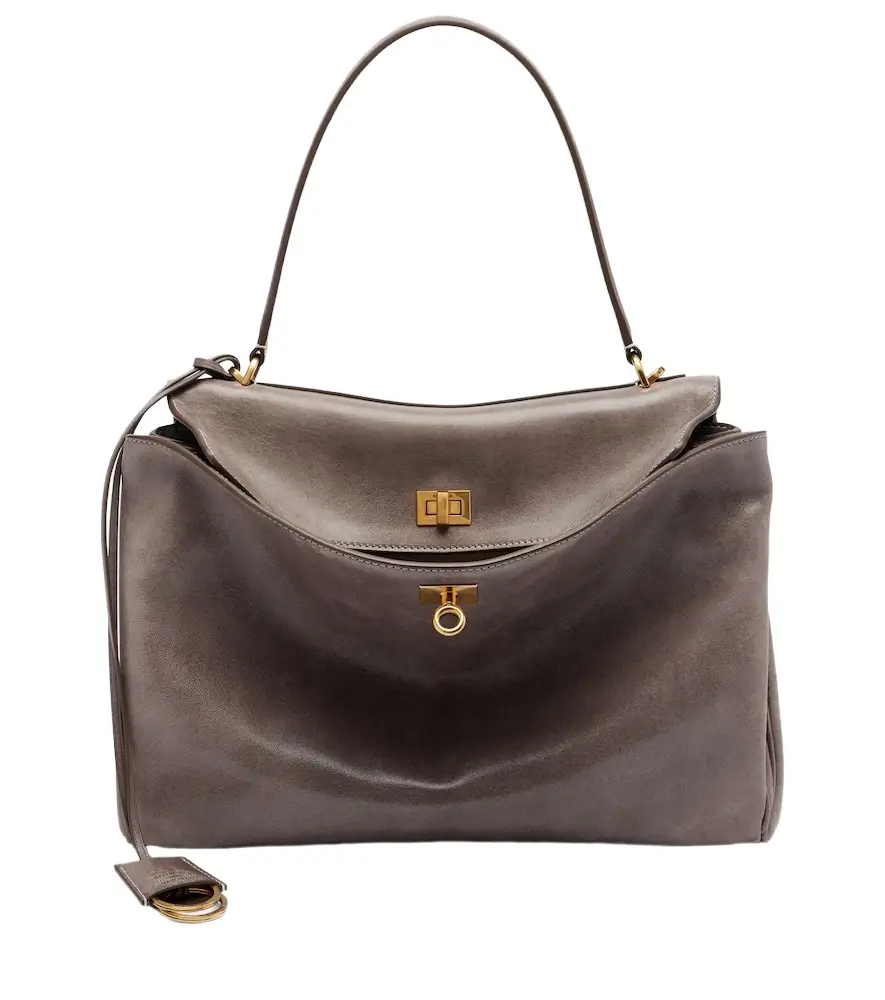Balenciaga Rodeo Medium leather top-handle bag