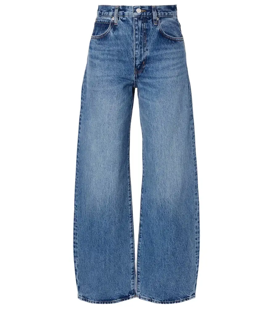 Frame Bow barrel-leg jeans