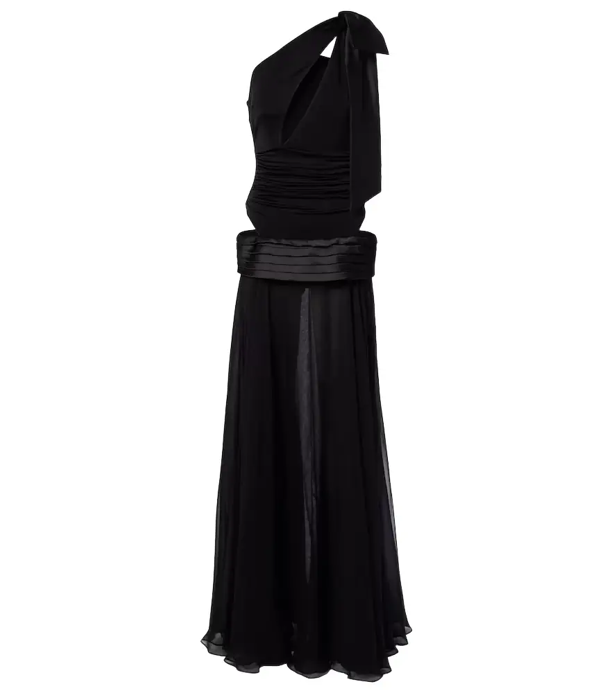 The New Arrivals Ilkyaz Ozel Cutout one-shoulder gown