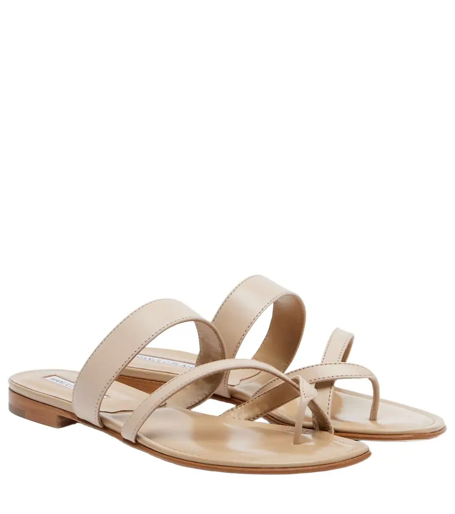 Manolo Blahnik Susa leather thong sandals