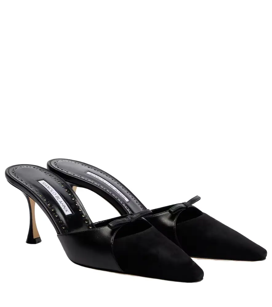 Manolo Blahnik Tapidpla leather mules