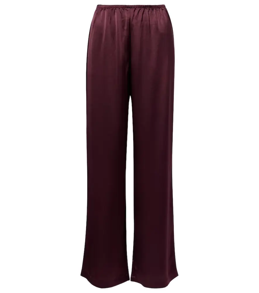 Leset Barb satin wide-leg pants