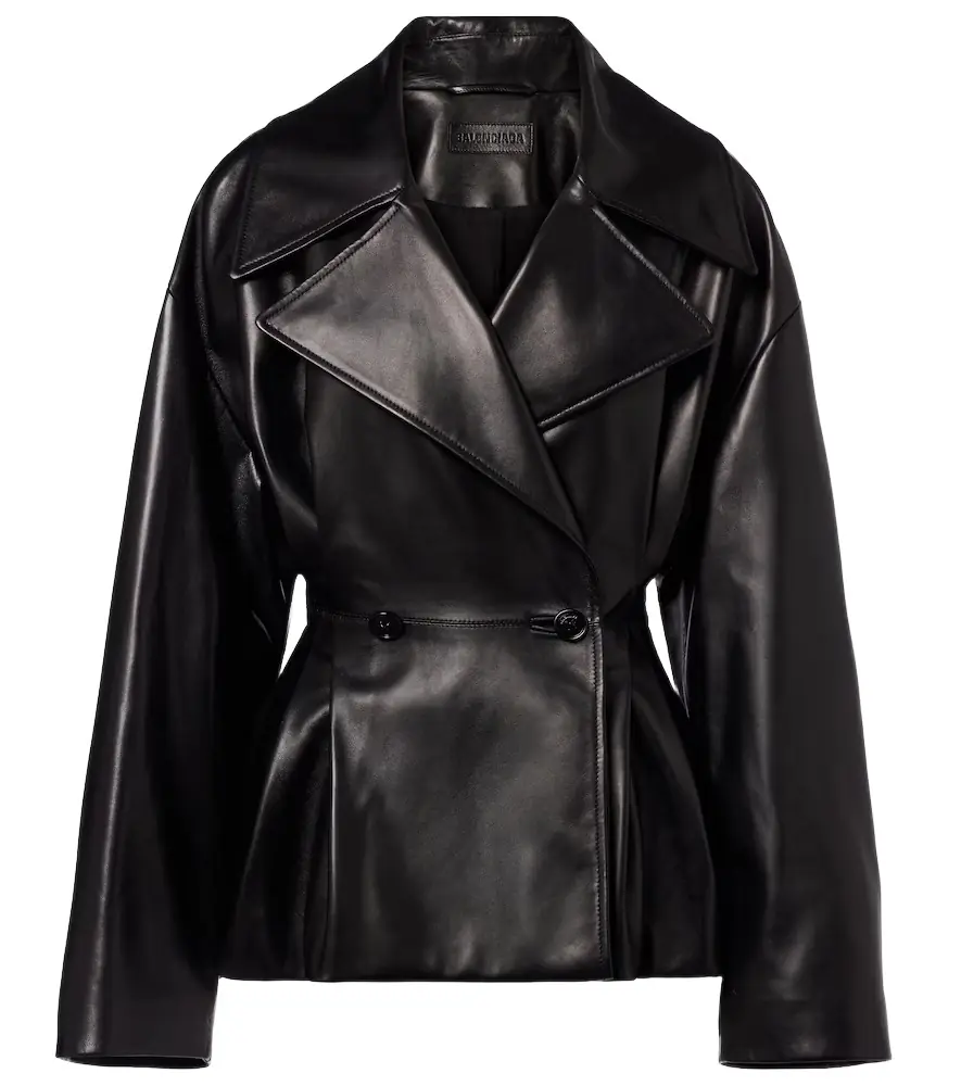 Balenciaga Double-breasted leather jacket