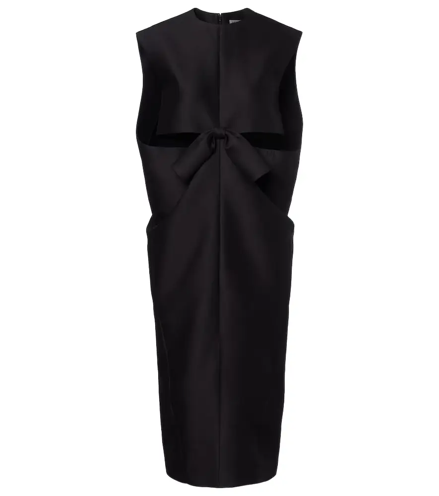 Balenciaga Cutout crêpe satin midi dress