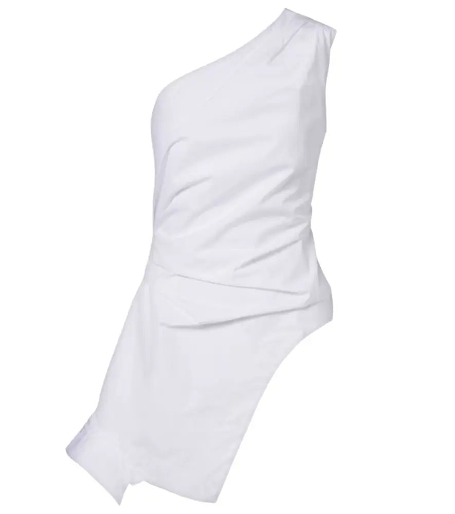 Rohe Róhe Asymmetric one-shoulder cotton poplin top