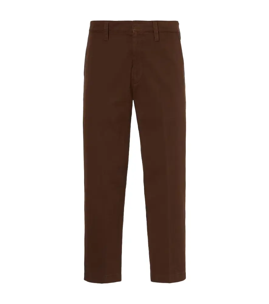 Prada Cropped cotton gabardine slim pants