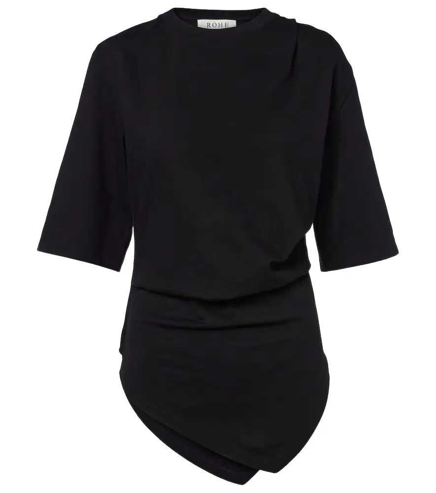 Rohe Róhe Gathered cotton T-shirt