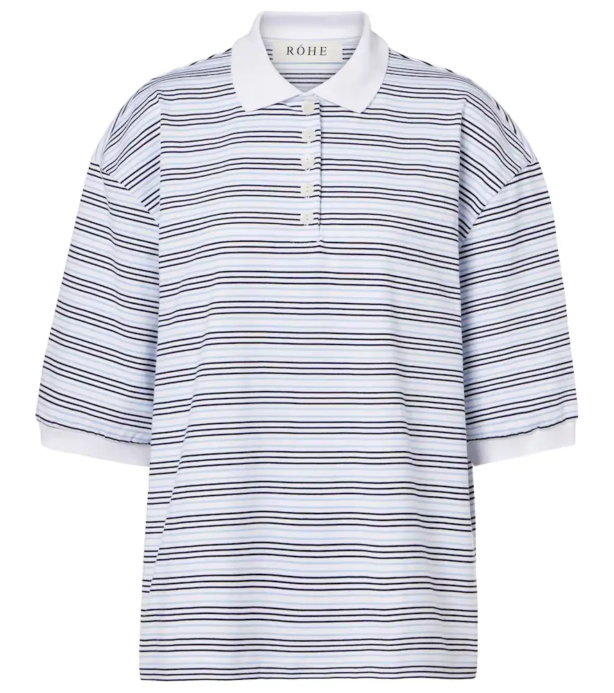 Rohe Róhe Striped oversized cotton polo shirt