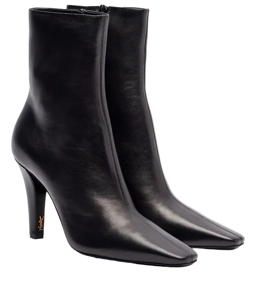 Saint Laurent Jill 95 leather ankle boots