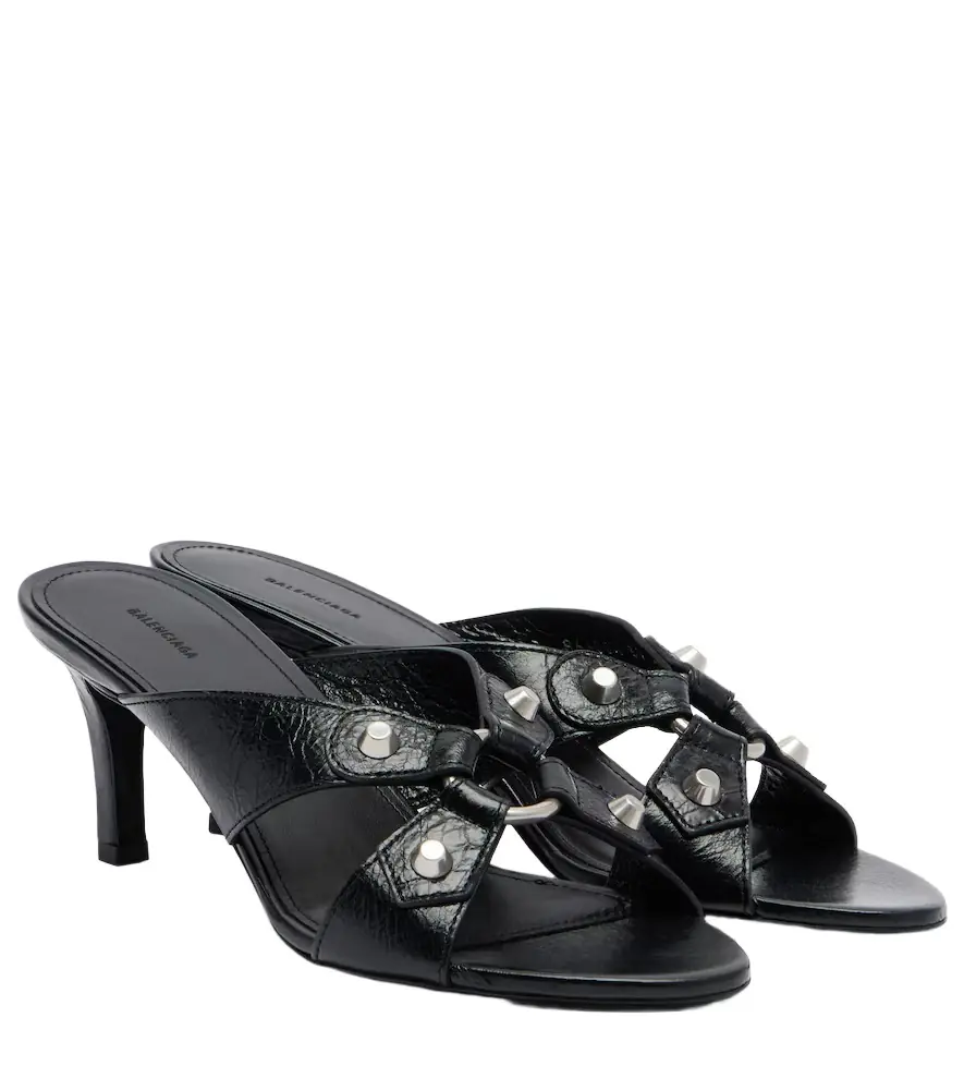 Balenciaga Cagole leather mules