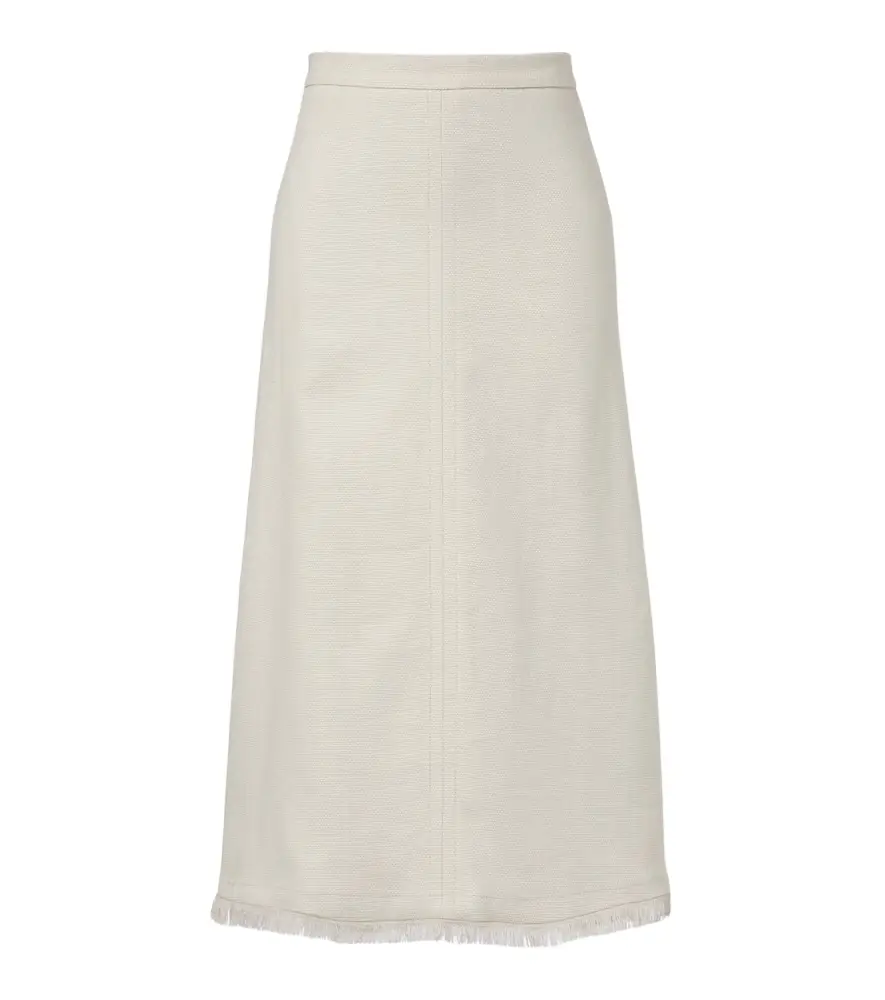'S Max Mara Fiocchi linen and cotton midi skirt