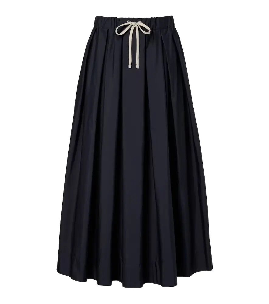 'S Max Mara Pineta pleated cotton midi skirt