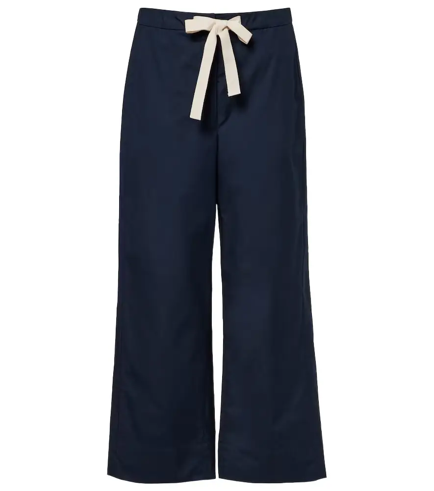 'S Max Mara Argento cotton wide-leg pants