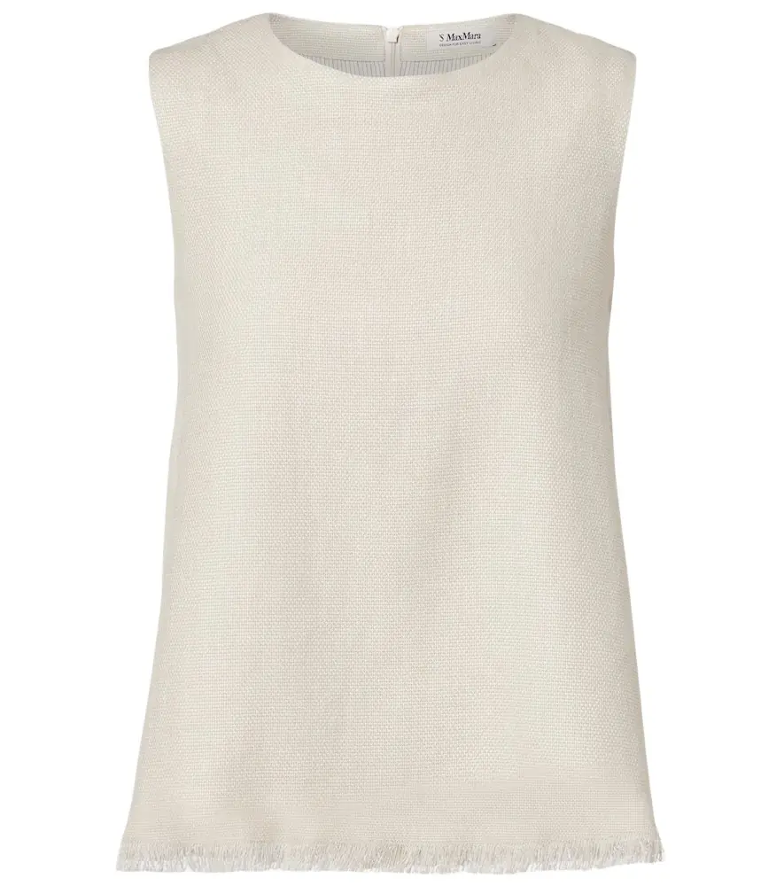 'S Max Mara Manika linen and cotton top