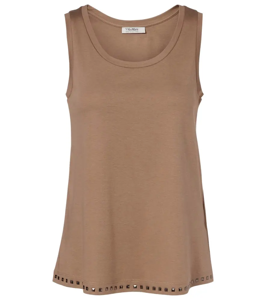 'S Max Mara Furetto embellished cotton-blend tank top