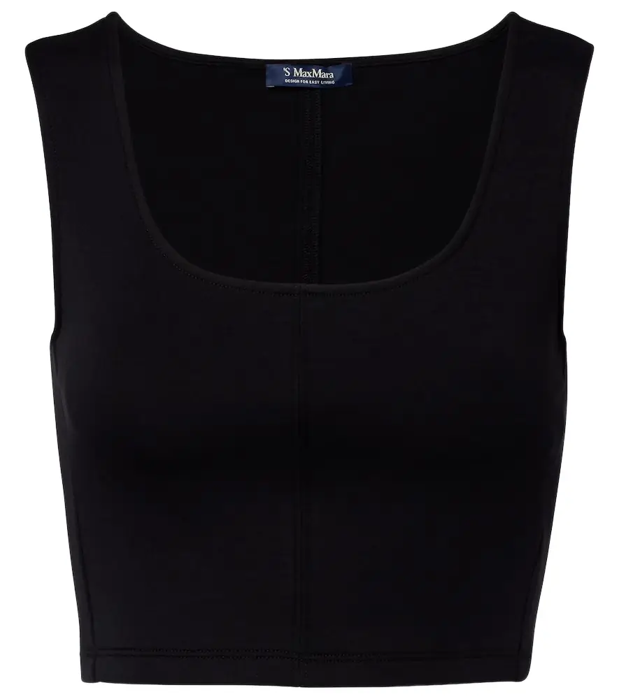 'S Max Mara Dire cotton-blend crop top
