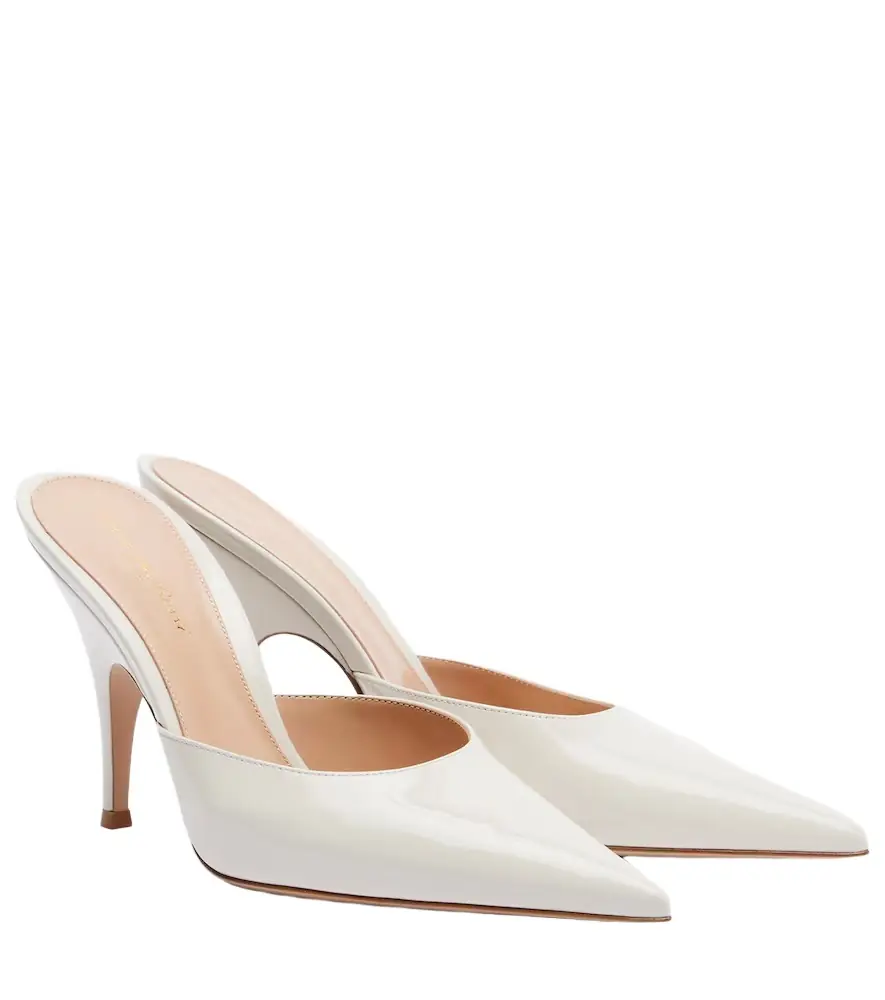 Gianvito Rossi Patent leather mules