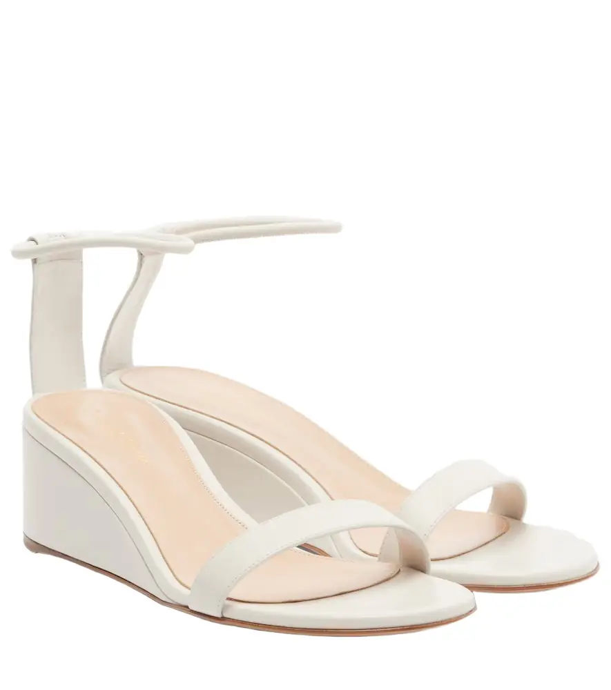 Gianvito Rossi Leather wedge sandals